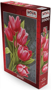 Nova Puzzle - Red Tulips - 1000 Teile Puzzle