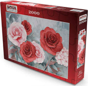 Nova Puzzle - Rosa und rote Rosen - 2000 Teile Puzzle