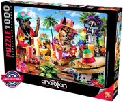Anatolian | Dogs drinking Smoothies on a.... - 1000 Teile Puzzle