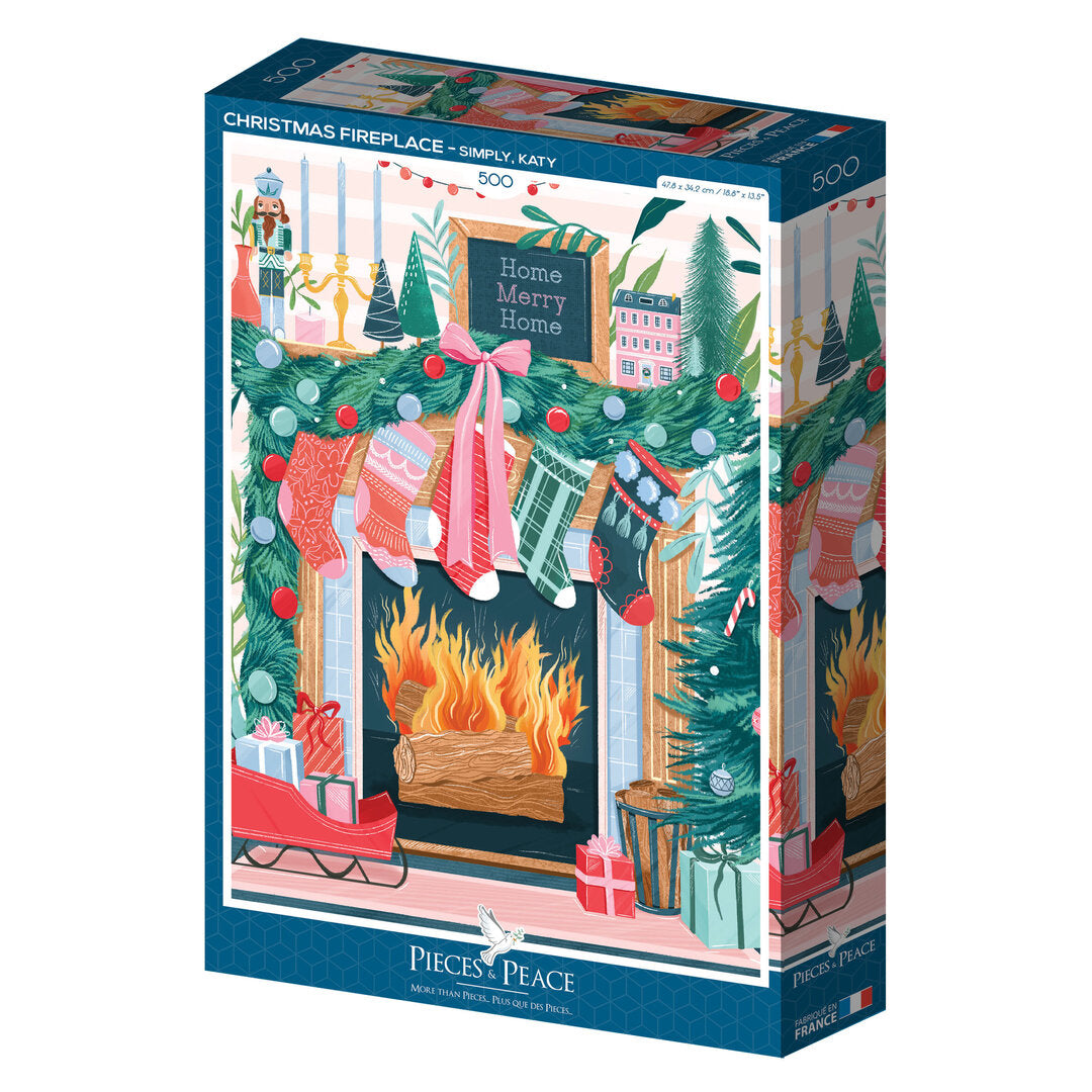 Pieces&Peace - Christmas Fireplace - 500 Teile Puzzle