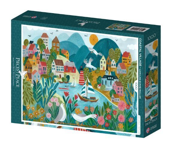 Pieces&Peace - Coastal Village - 1000 Teile Puzzle