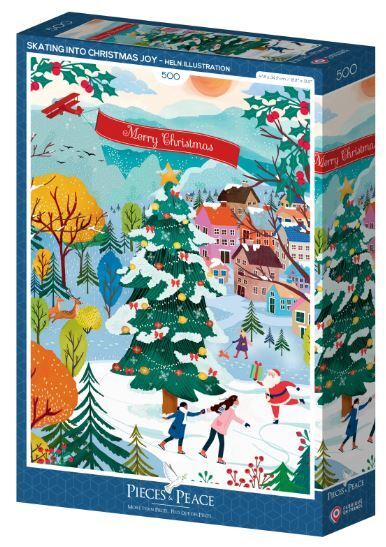 Pieces&Peace - Skating into Christmas Joy - 500 Teile Puzzle