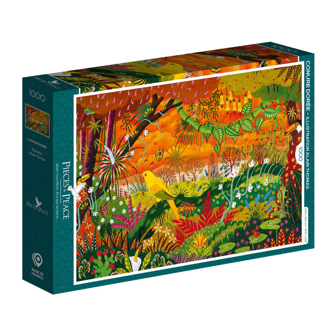 Pieces&Peace - Conure Dorée - 1000 Teile Puzzle - Nur CHF 25.90! Jetzt kaufen auf fluxed.ch