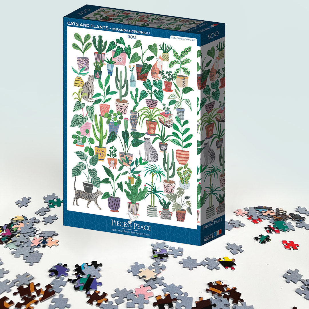 Pieces&Peace - Cats and Plants - 500 Teile Puzzle - Nur CHF 20.90! Jetzt kaufen auf fluxed.ch