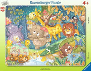 Ravensburger - Es regnet! - 48 Teile Rahmenpuzzle ab 4 Jahren