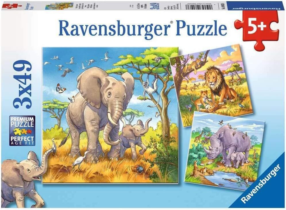 Ravensburger - Wilde Giganten - 3x49 Teile Puzzles
