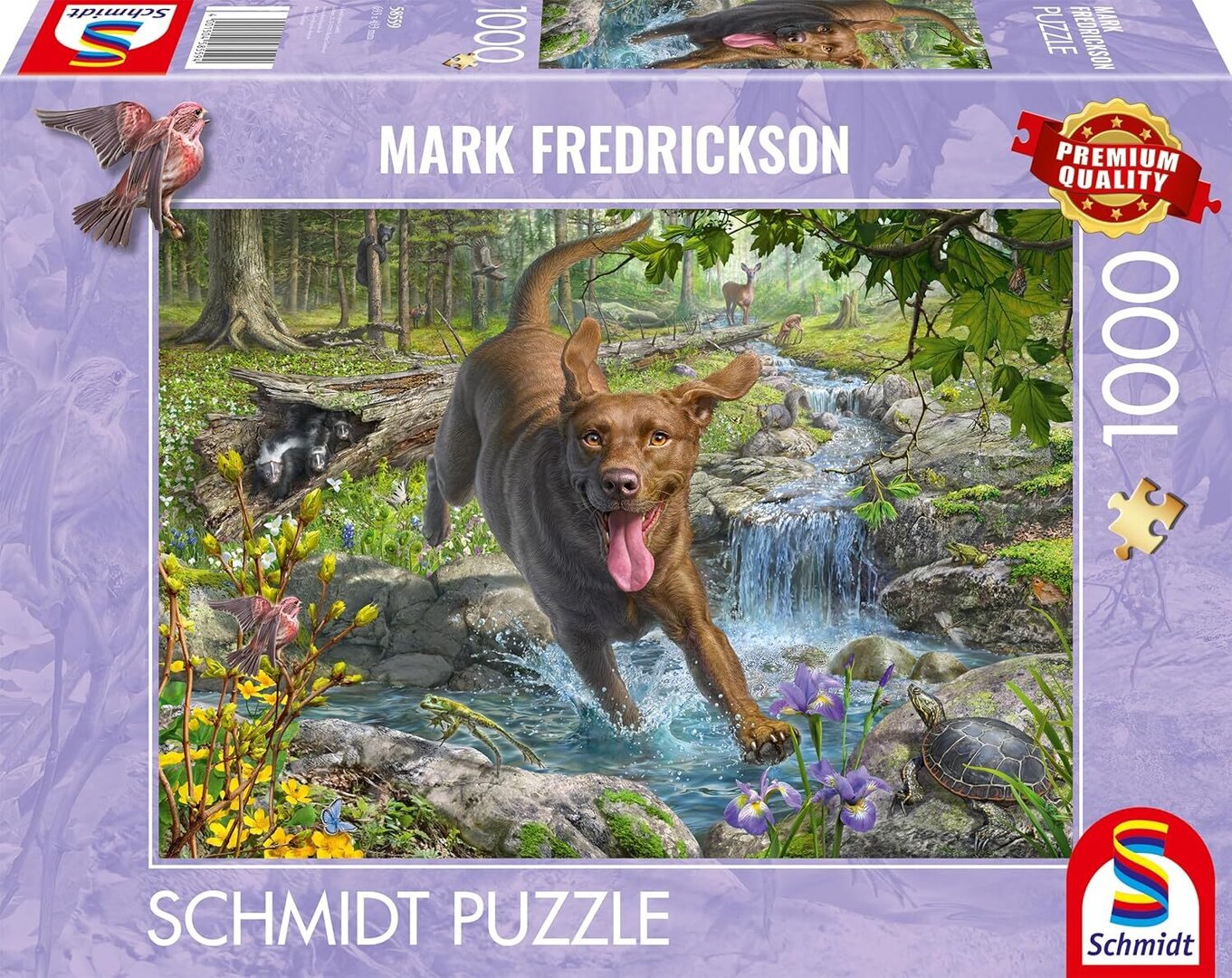 Schmidt - Frühlingsspaziergang mit Labrador - 1000 Teile Puzzle