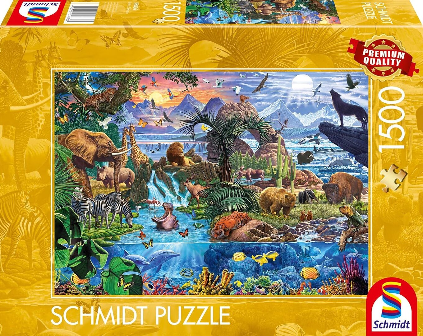 Schmidt - Panorama der Tierwelt - 1500 Teile Puzzle