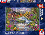 Schmidt - Flussidyll in den Bergen - 2000 Teile Puzzle