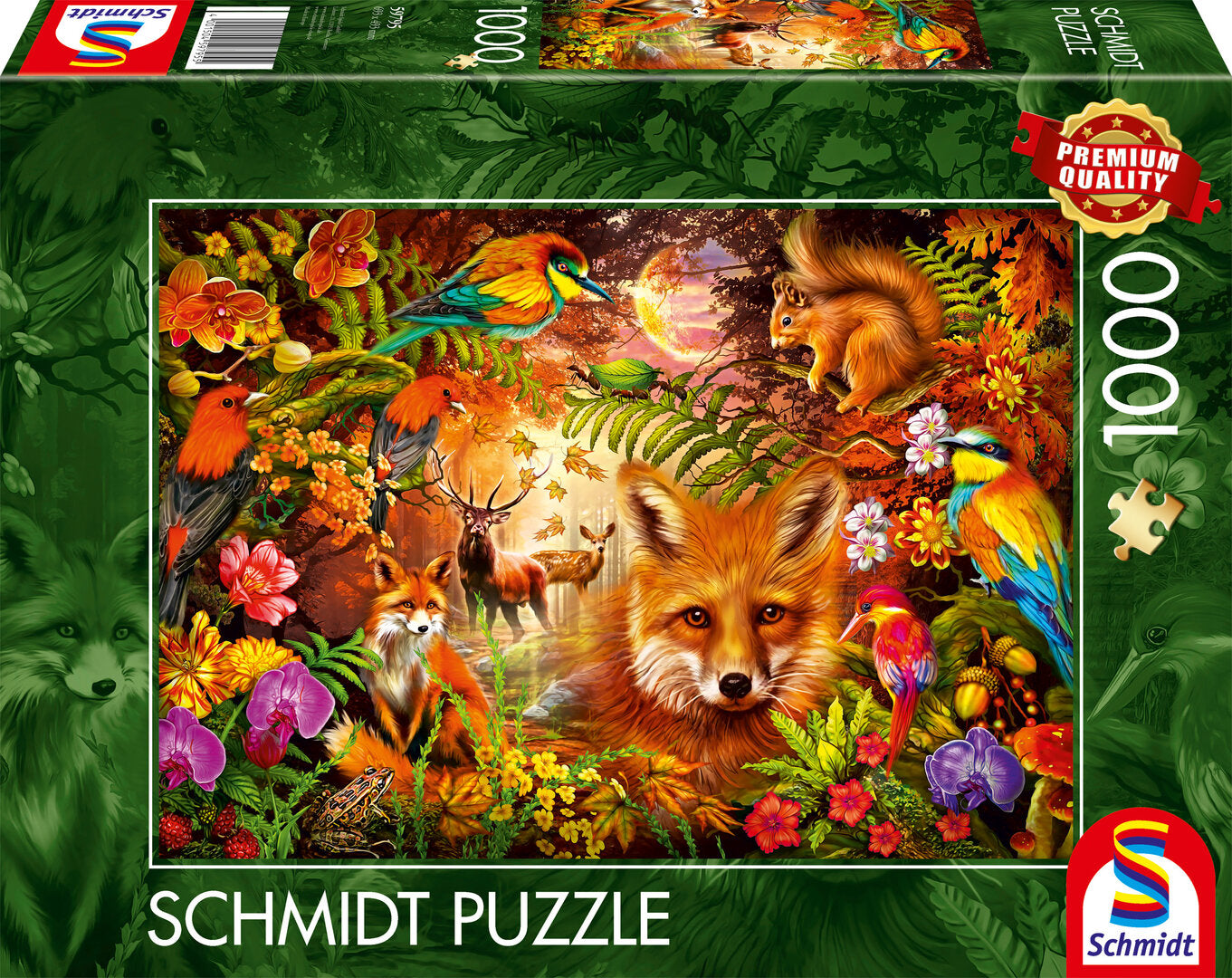Schmidt - Blüten, Fell und Federn - 1000 Teile Puzzle
