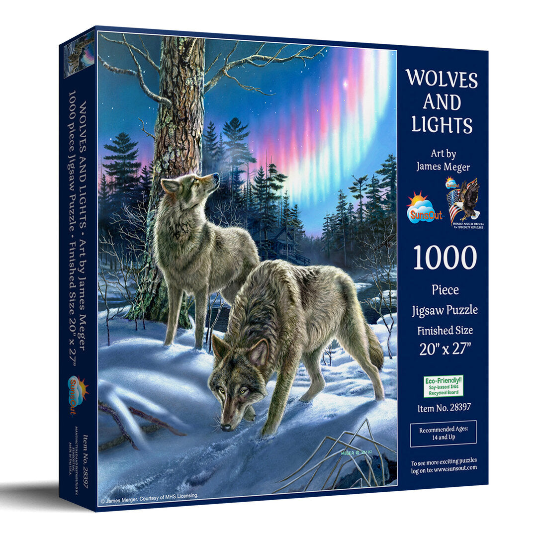 SunsOut - Wolves and Lights - 1000 Teile Puzzle