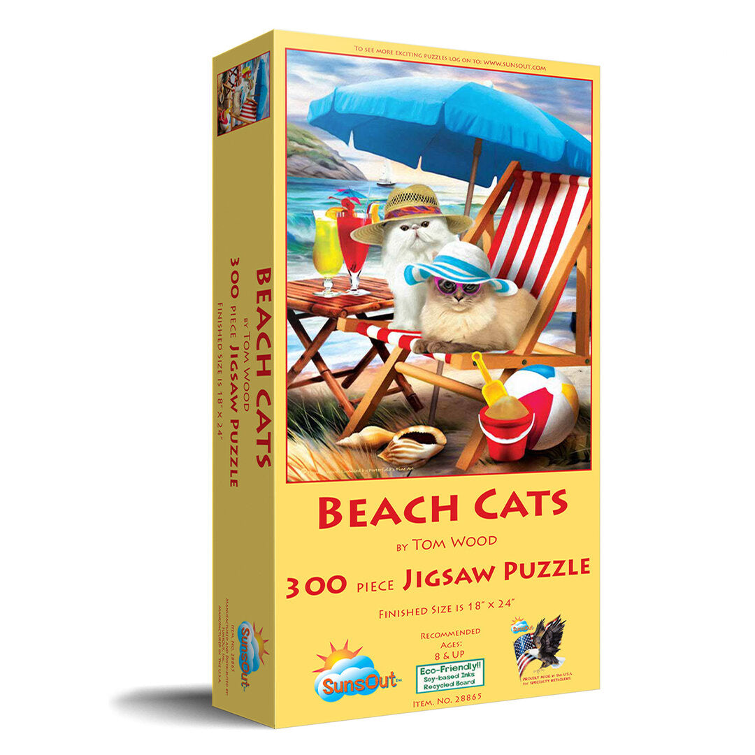SunsOut - Beach Cats - 300 XXL-Teile Puzzle