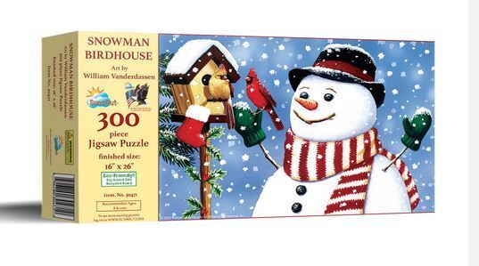 SunsOut - Snowman Birdhouse - 300 XXL-Teile Puzzle