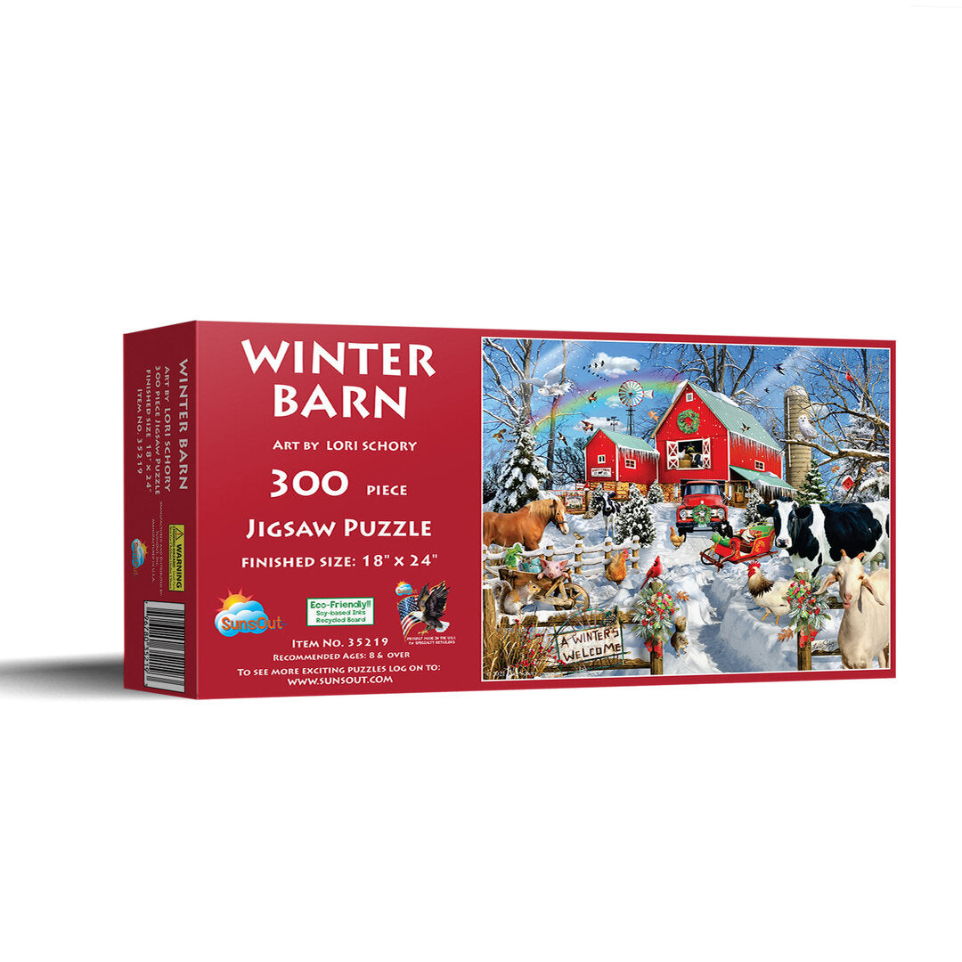SunsOut - Winter Barn - 300 XXL-Teile Puzzle