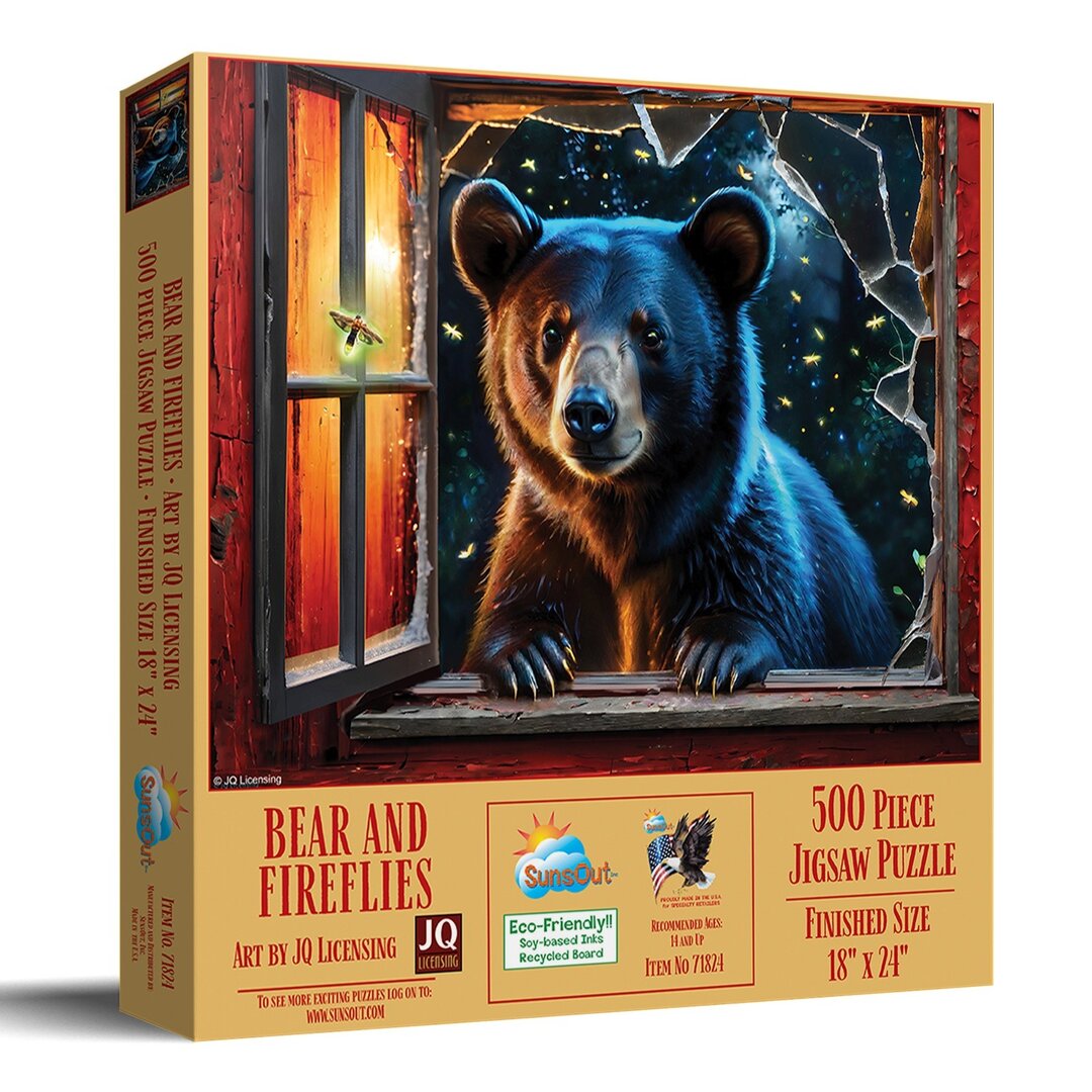 SunsOut - Bear and Fireflies - 500 Teile Puzzle