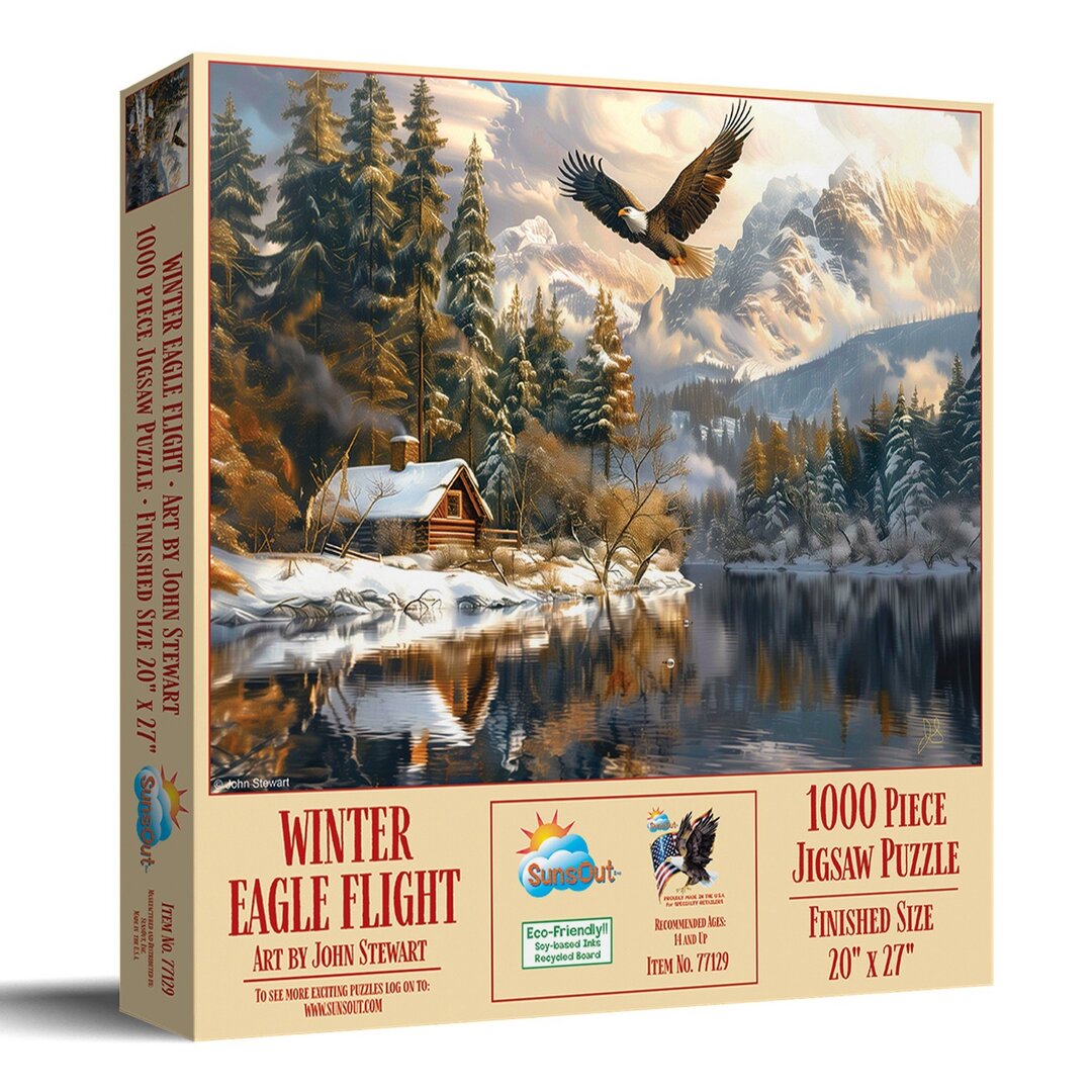 SunsOut - Winter Eagle Flight - 1000 Teile Puzzle