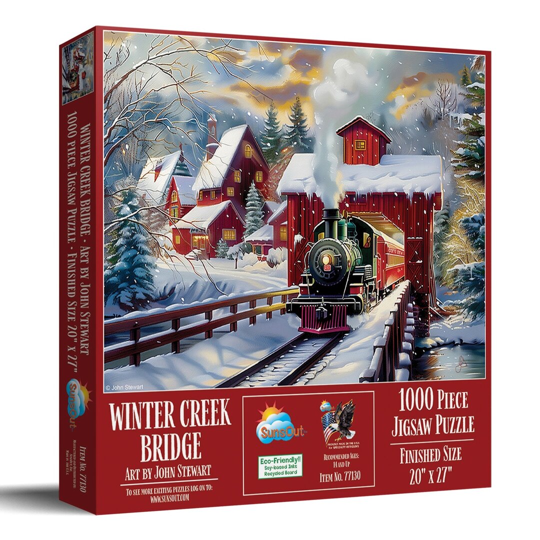 SunsOut - Winter Creek Bridge - 1000 Teile Puzzle