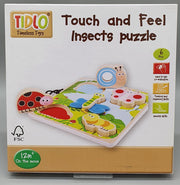 Tidlo - Touch and Feel - Insects - 5 Teile Puzzle