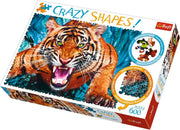 Trefl - Crazy Shapes - Facing a tiger - 600 Teile Puzzle