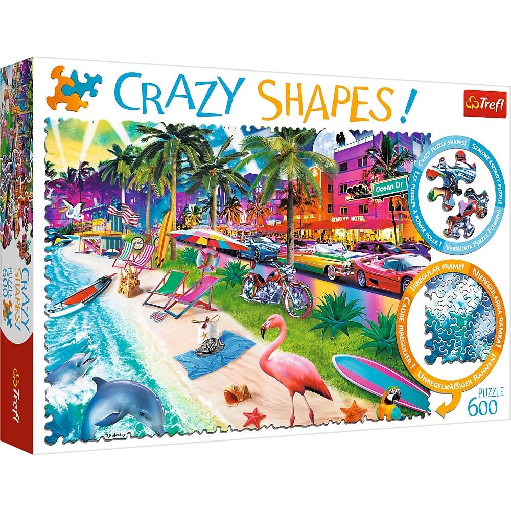 Trefl - Crazy Shapes - Miami Beach - 600 Teile Puzzle - Nur CHF 19.90! Jetzt kaufen auf fluxed.ch