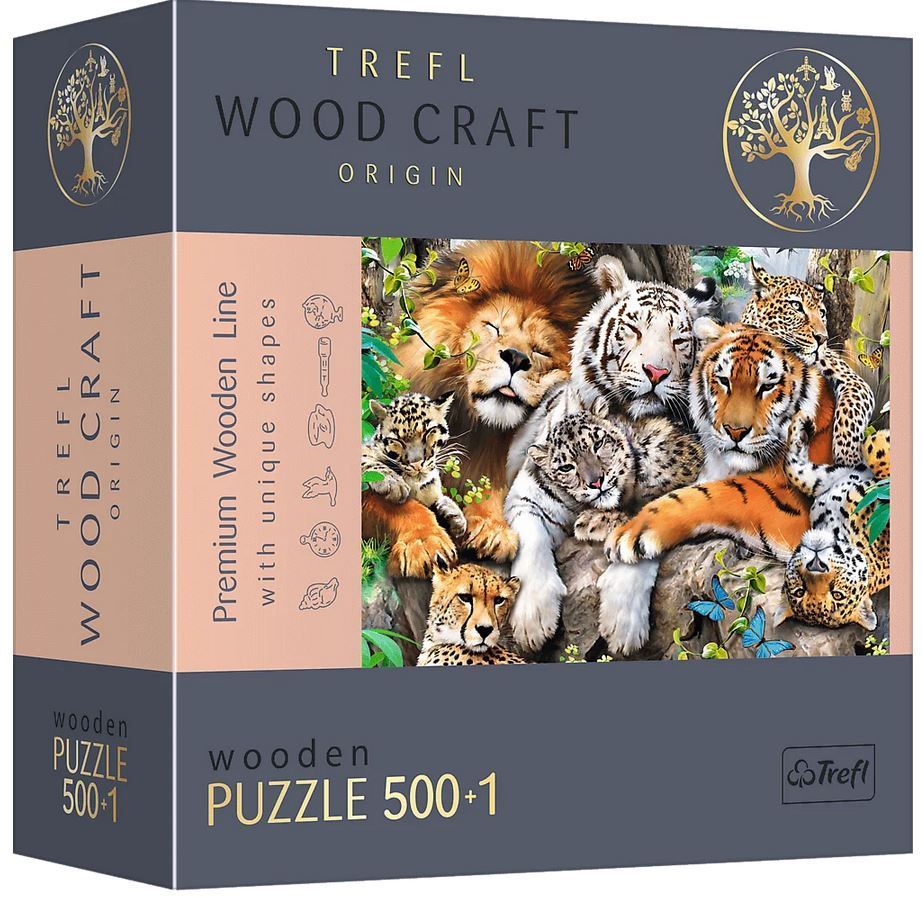 Trefl - Wild Cats in the Jungle - 500+1 Teile Holzpuzzle - Nur CHF 32.90! Jetzt kaufen auf fluxed.ch