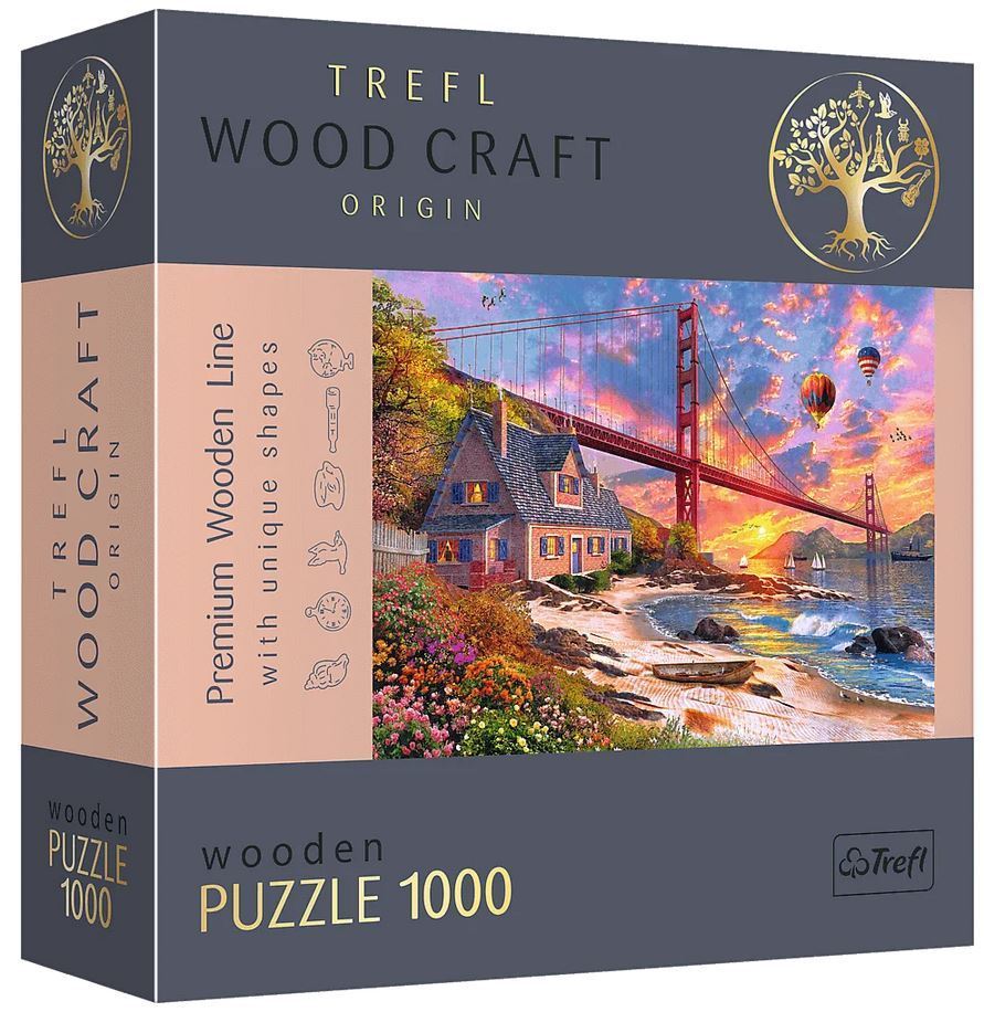 Trefl - Sunset at Golden Gate - 1000 Teile Holz Puzzle - Nur CHF 41.90! Jetzt kaufen auf fluxed.ch
