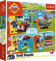 Trefl - 4 in 1 - Feuerwehrmann Sam - 35,48,54,70 Teile Puzzles