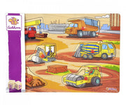 Eichhorn - Steckpuzzle Baufahrzeuge - 6 Teile Puzzle