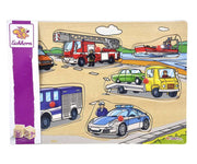Eichhorn - Steckpuzzle Hilfsfahrzeuge - 6 Teile Puzzle