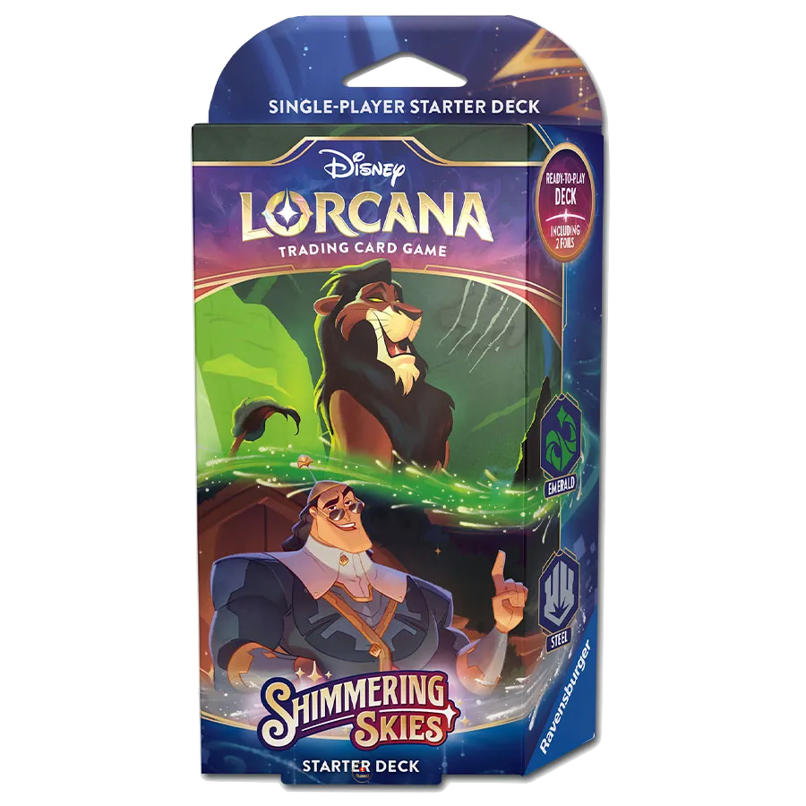 Disney Lorcana: Shimmering Skies - Starter Deck A (Smaragd, Stahl) (Englisch) - Nur CHF 19.90! Jetzt kaufen auf fluxed.ch