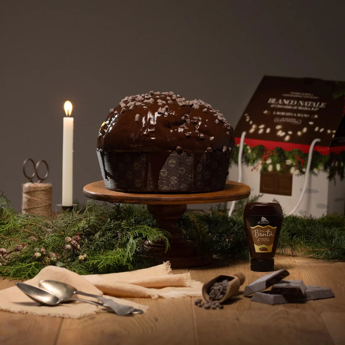 Blanco Natale | Panettone al Cioccolato di Modica IGP inkl. Crema di Cioccolato 190g
