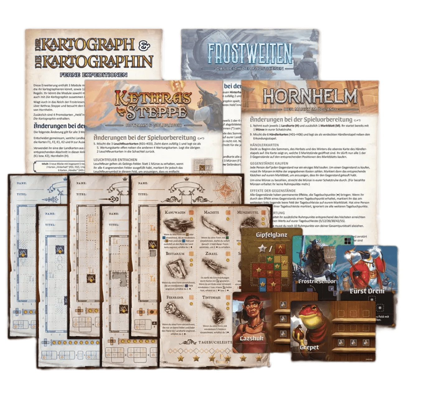 Der Kartograph & Die Kartographin: Ferne Expeditionen (Erweiterung) - Nur CHF 24.90! Jetzt kaufen auf fluxed.ch
